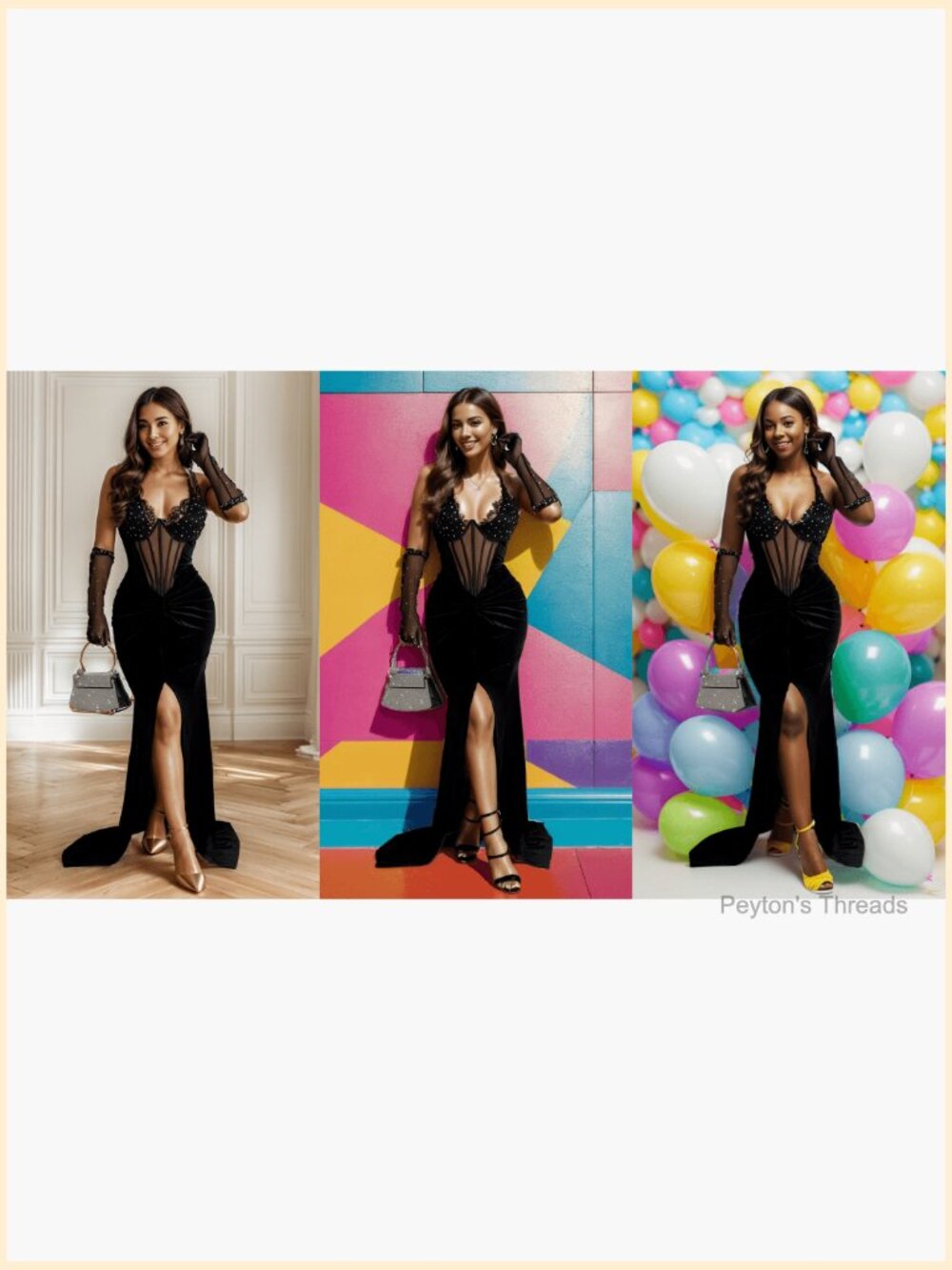 Rhinestone Embellished Mermaid Evening Gown Floor Length Halter Neck - Picture 7 of 7